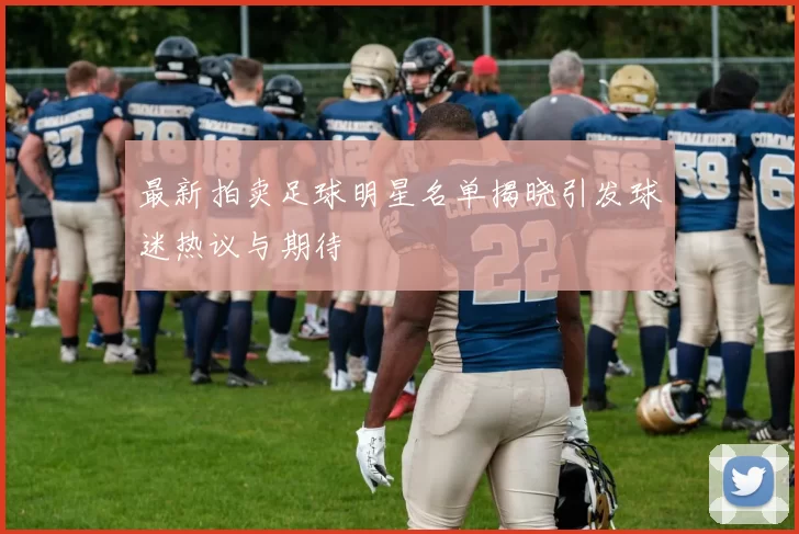 最新拍卖足球明星名单揭晓引发球迷热议与期待